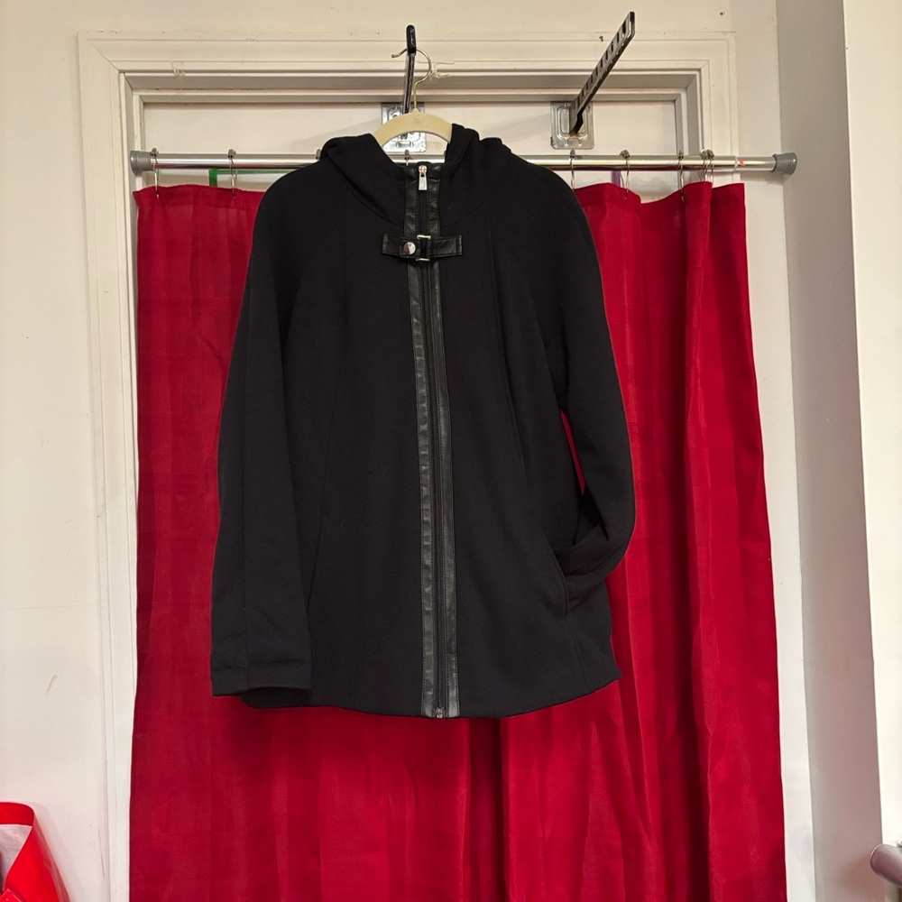 Valerie Stevens Black Hooded Jacket